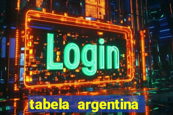 tabela argentina torneo betano